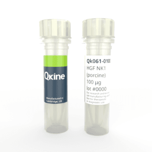 Qk061 porcine HGF vial label